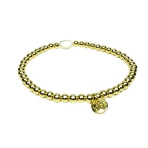 Biba Armband Crystal Gold Perlchen Damen Armband Biba Anhänger Gold Perle Perlmutt