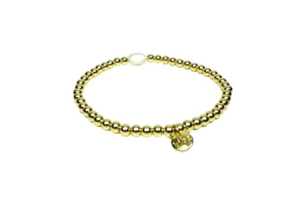 Biba Armband Crystal Gold Perlchen Damen Armband Biba Anhänger Gold Perle Perlmutt