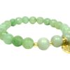 Biba Armband Resin Perlen Lindgrün Damen Armband Anhänger Gold