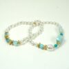 Biba Armband Perlen Mix Perlmutt Duo Damen Armband Anhänger Gold