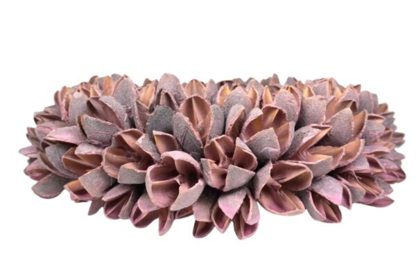 Couronne Dekokranz Wandkranz Naturkranz Handarbeit Bakuli Wreath Mauve 20cm ∅