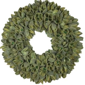Couronne Dekokranz Wandkranz Naturkranz Handarbeit Bakuli Wreath Laurel Green 20cm ∅