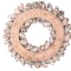 Couronne Dekokranz Wandkranz Naturkranz Handarbeit Bakuli Wreath Thin Pink 20cm ∅