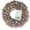 Couronne Dekokranz Wandkranz Naturkranz Handarbeit Bakuli Wreath Thin Pink 20cm ∅
