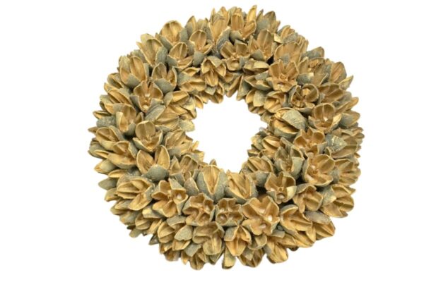 Couronne Dekokranz Wandkranz Naturkranz Handarbeit Bakuli Wreath Latte 20cm ∅