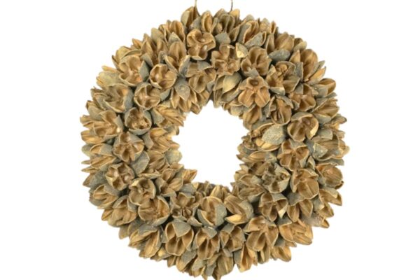 Couronne Dekokranz Wandkranz Naturkranz Handarbeit Bakuli Wreath Latte 20cm ∅