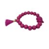 Damen Armband Wein Rot Buddha Troddel Perlen Modeschmuck Armband