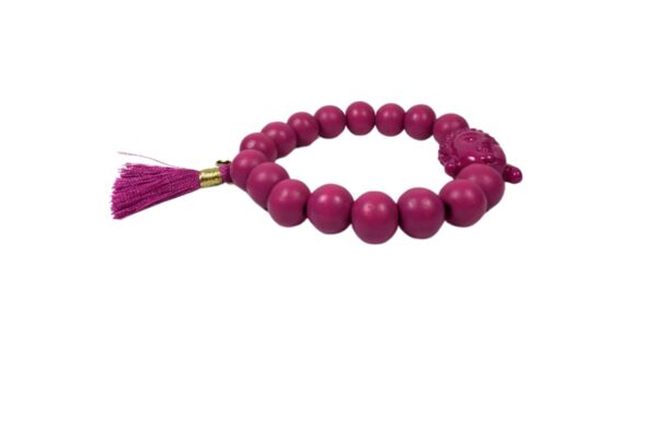 Damen Armband Wein Rot Buddha Troddel Perlen Modeschmuck Armband