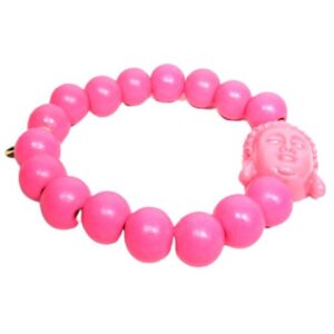 Damen Armband Neon Pink Buddha Perlen Modeschmuck Armband