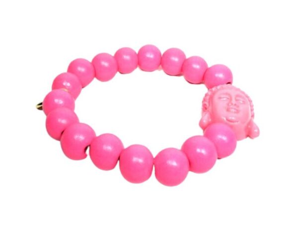 Damen Armband Neon Pink Buddha Perlen Modeschmuck Armband