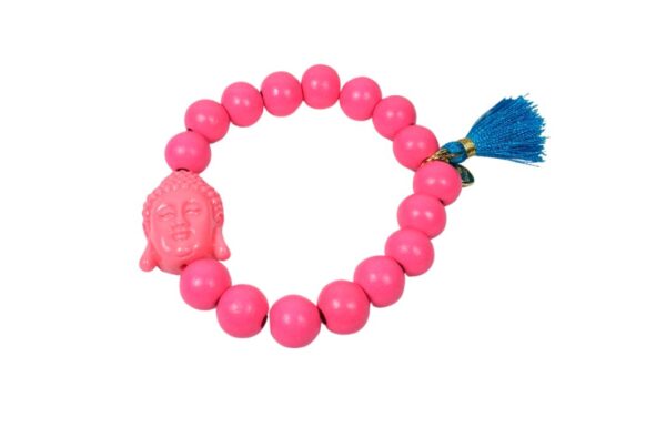 Damen Armband Pink Buddha Troddel Perlen Modeschmuck Armband