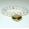 Damen Armband Heart Pearl Gold Perlen Modeschmuck Armband