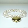 Damen Armband Heart Pearl Gold Perlen Modeschmuck Armband
