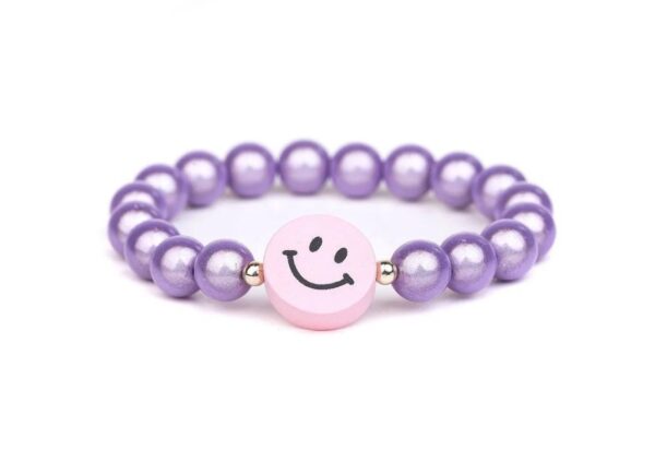 Damen Armband Magic Beads Smile Lila Perlen Modeschmuck Armband