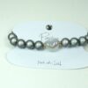 Damen Armband Magic Beads Herz Grau Perlen Modeschmuck Armband