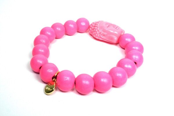 Damen Armband Neon Pink Buddha Perlen Modeschmuck Armband