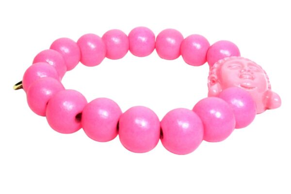 Damen Armband Neon Pink Buddha Perlen Modeschmuck Armband