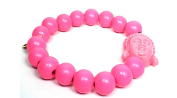 Damen Armband Neon Pink Buddha Perlen Modeschmuck Armband