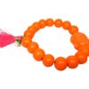 Damen Armband Orange Buddha Troddel Perlen Modeschmuck Armband