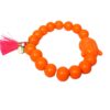 Damen Armband Orange Buddha Troddel Perlen Modeschmuck Armband