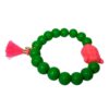 Damen Armband Grün Pink Buddha Troddel Perlen Modeschmuck Armband