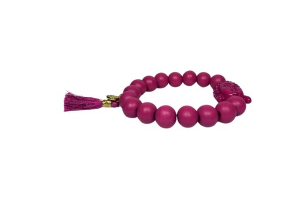 Damen Armband Wein Rot Buddha Troddel Perlen Modeschmuck Armband