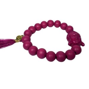 Damen Armband Wein Rot Buddha Troddel Perlen Modeschmuck Armband