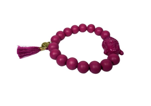 Damen Armband Wein Rot Buddha Troddel Perlen Modeschmuck Armband