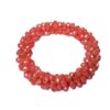 Damen Armband Crystal Perlen facettiert Lachs Modeschmuck Armband