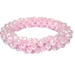 Damen Armband Crystal Perlen facettiert Rosa Modeschmuck Armband