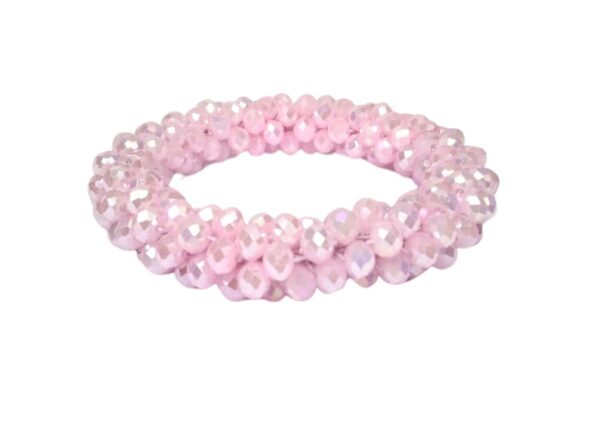 Damen Armband Crystal Perlen facettiert Rosa Modeschmuck Armband