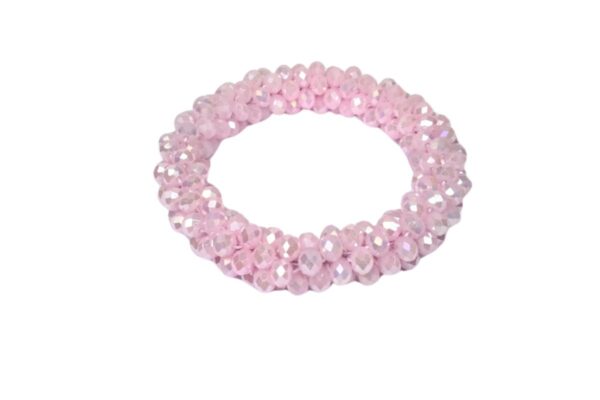 Damen Armband Crystal Perlen facettiert Rosa Modeschmuck Armband