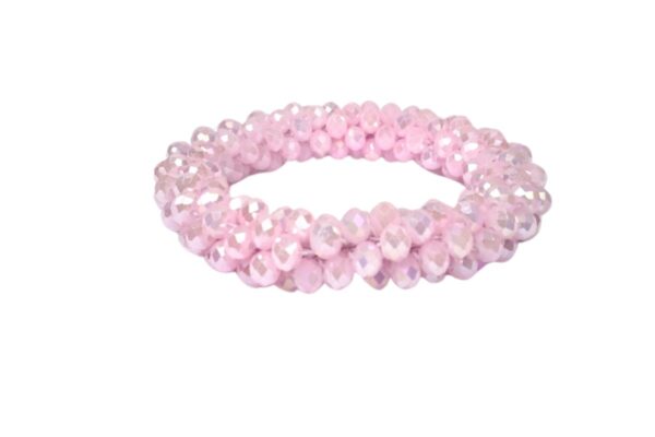 Damen Armband Crystal Perlen facettiert Rosa Modeschmuck Armband