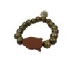 Damen Armband Holz Braun Beige Buddha Troddel Perlen Modeschmuck Armband