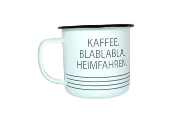 Emaille-Kaffeebecher Henkelbecher Sprüche Tasse Emaille-Tasse Schreibtisch Held