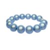 Impala Damen Armband Big Magic Buddha Kopf Polymer Perlen Hellblau 14mm Ø