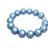 Impala Damen Armband Big Magic Buddha Kopf Polymer Perlen Hellblau 14mm Ø