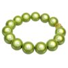 Impala Damen Armband Big Magic Buddha Kopf Polymer Perlen Lindgrün 14mm Ø