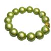 Impala Damen Armband Big Magic Buddha Kopf Polymer Perlen Lindgrün 14mm Ø