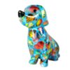 Pomme Pidou Spardose Money Bank Dackel Hund Opal Blau