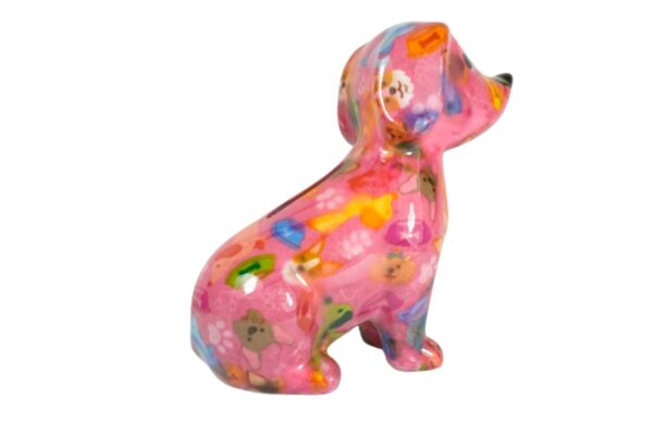 Pomme Pidou Spardose Money Bank Dackel Hund Opal Rosa