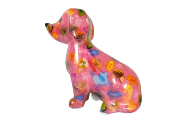 Pomme Pidou Spardose Money Bank Dackel Hund Opal Rosa