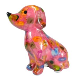 Pomme Pidou Spardose Money Bank Dackel Hund Opal Rosa