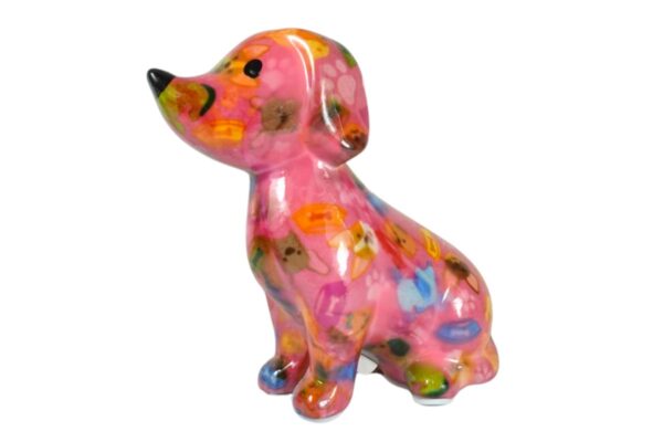 Pomme Pidou Spardose Money Bank Dackel Hund Opal Rosa