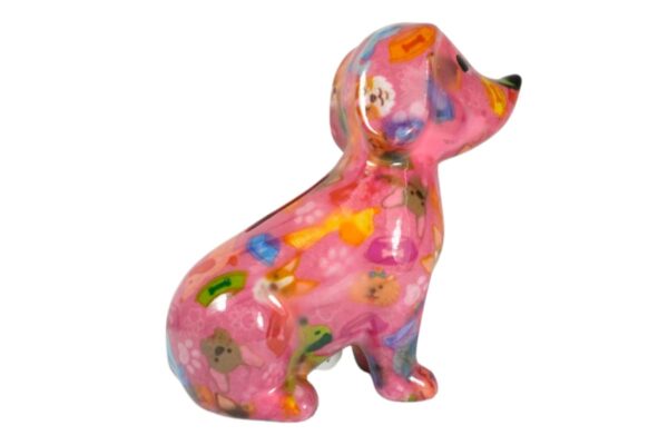 Pomme Pidou Spardose Money Bank Dackel Hund Opal Rosa