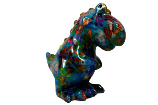 Pomme Pidou Spardose Money Bank Dinosaurier Dino Tito Blau ABC