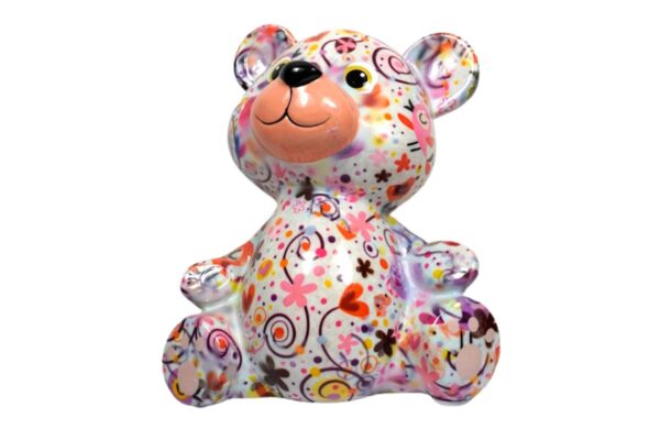 Pomme Pidou Spardose Money Bank Teddy Bär Bärchen Toto Rosa Weiß