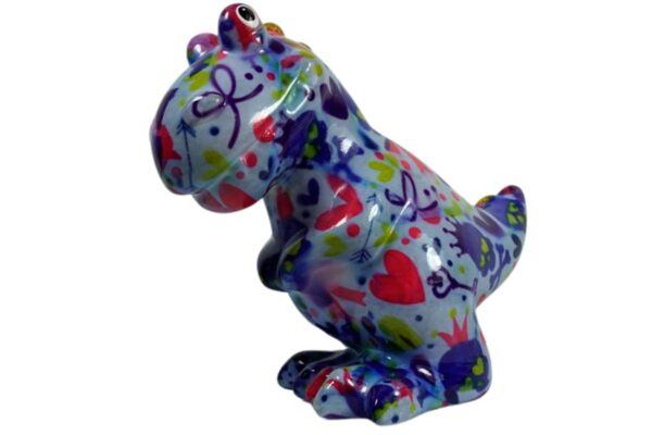 Pomme Pidou Spardose Money Bank Dinosaurier Dino Tito Blau Herzchen