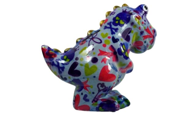 Pomme Pidou Spardose Money Bank Dinosaurier Dino Tito Blau Herzchen