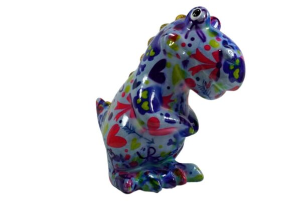 Pomme Pidou Spardose Money Bank Dinosaurier Dino Tito Blau Herzchen